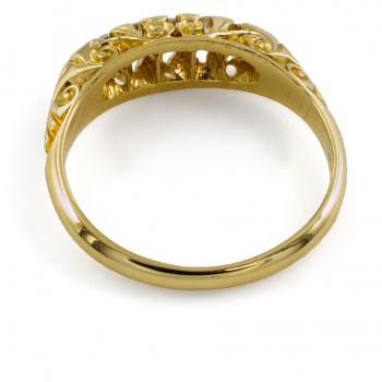 18ct Gold Diamond 5 Stone Ring Size N